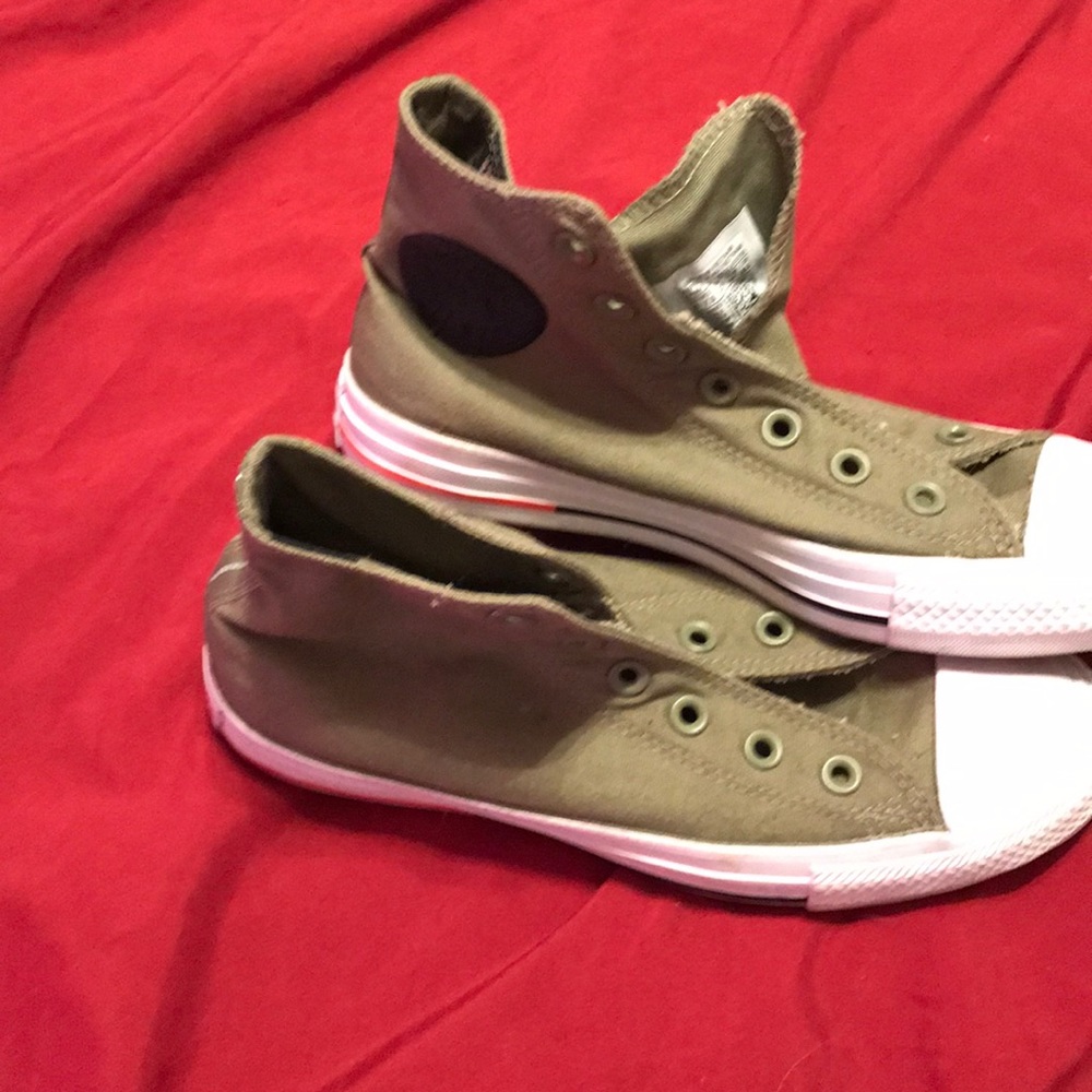 Converse olive green shoes